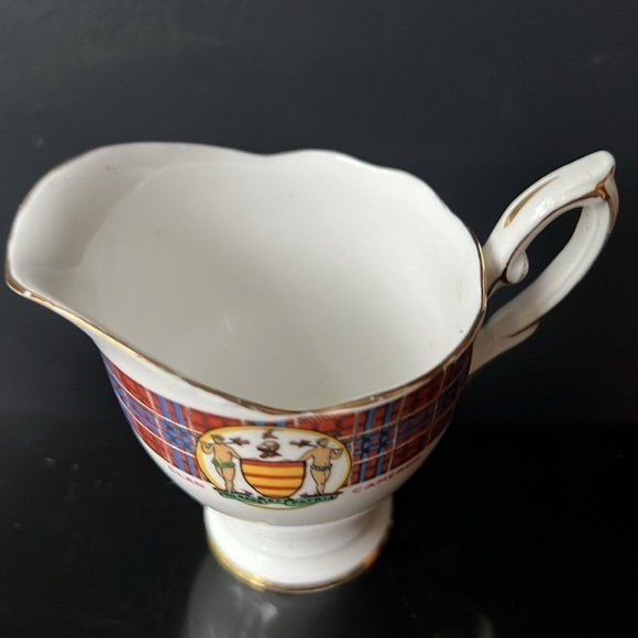 Clan Cameron Creamer Royal Standard Bonnie Scotland Bone China Cameron Tartan - Picture 2 of 8